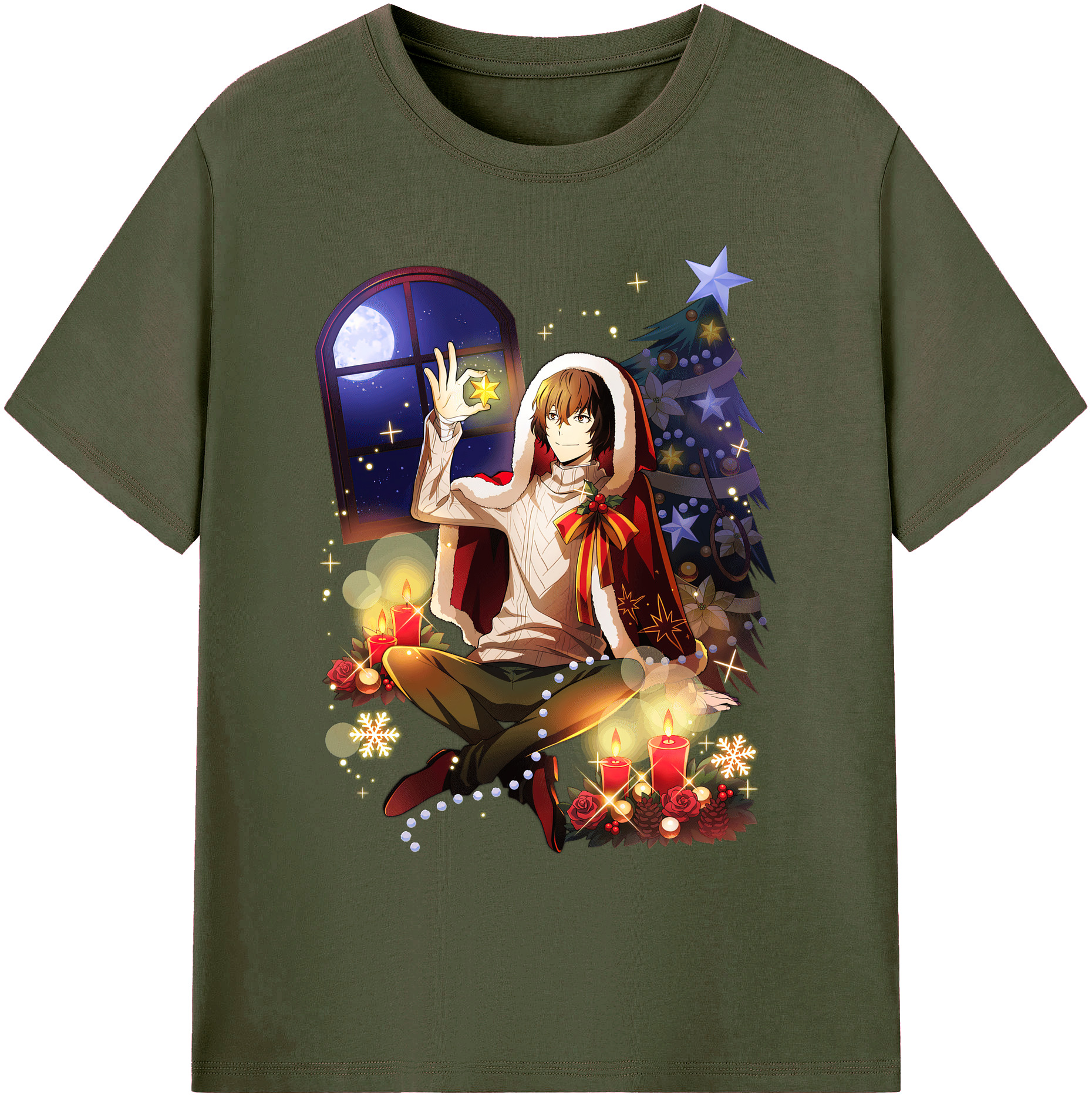 （画像用） 文豪ストレイドッグス Bungo Stray Dogs 綿100％ メンズ半袖Tシャツ｜肌触りやわらか＆通気性